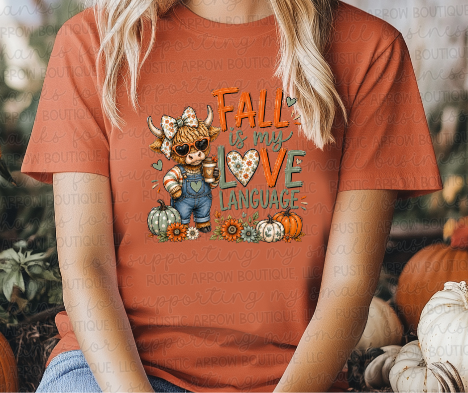 Fall is my Love Language Cow