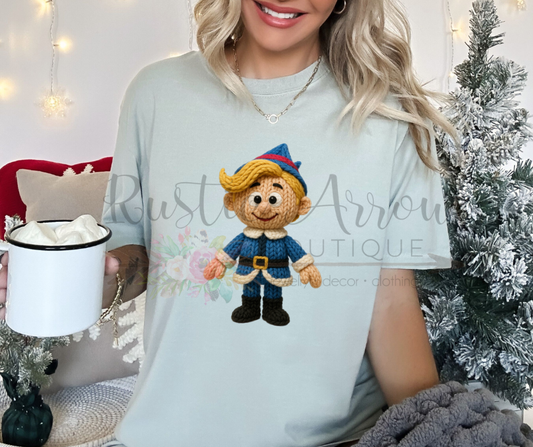 Faux Crochet Christmas Elf