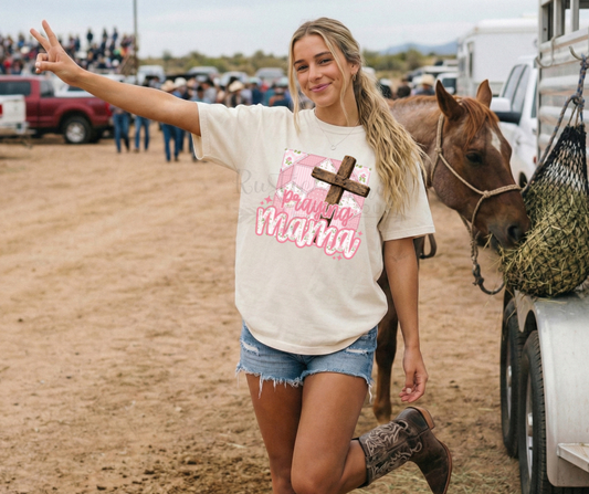 Faux Quilt Praying Mama