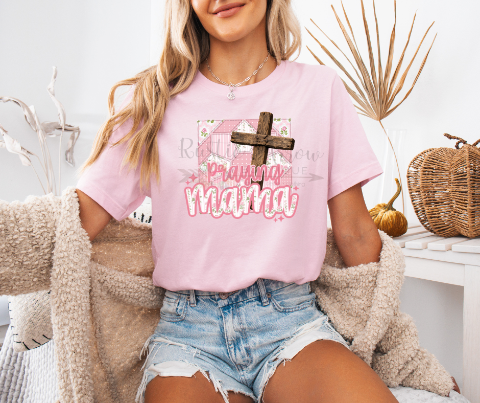 Faux Quilt Praying Mama