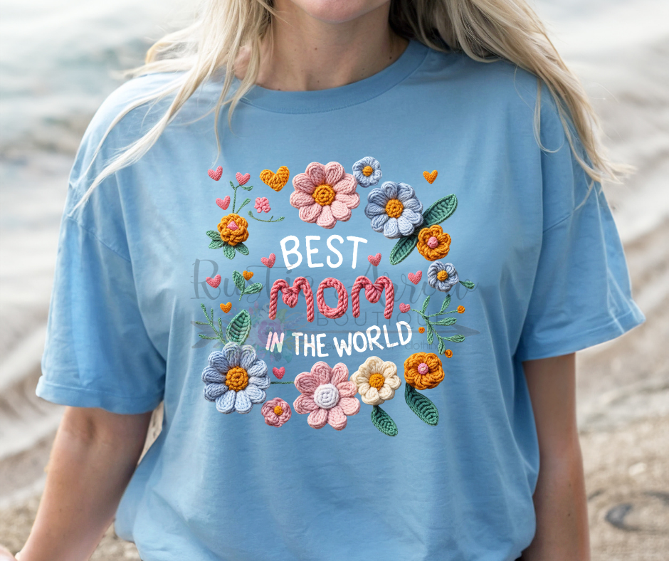 Faux Yarn Best Mom in the World