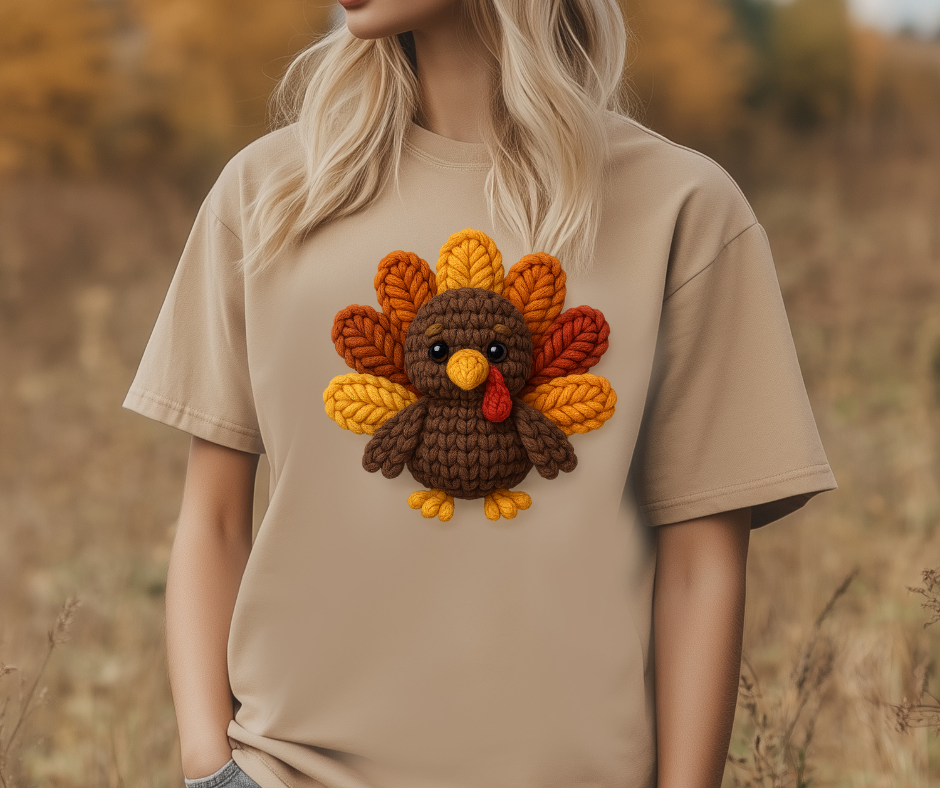 Faux Yarn Cute Turkey