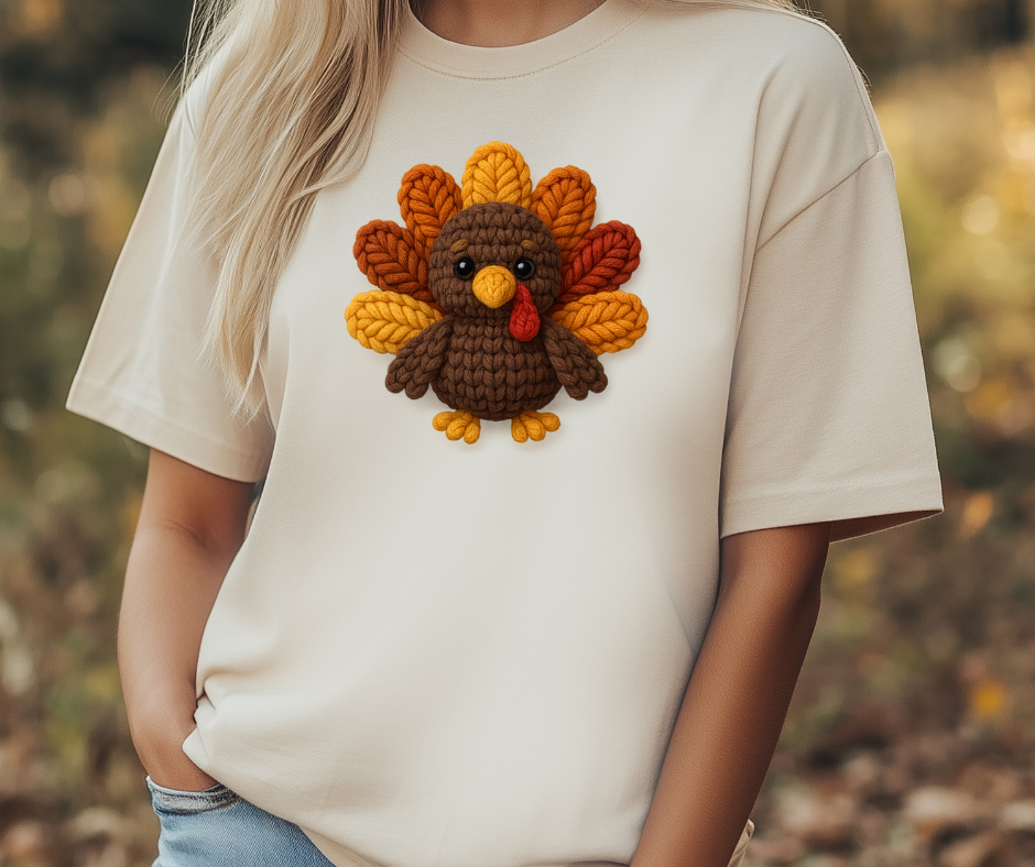 Faux Yarn Cute Turkey