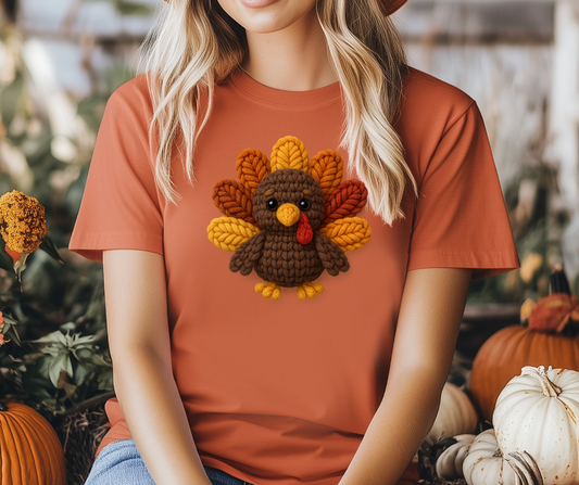 Faux Yarn Cute Turkey