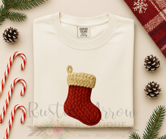 Faux Yarn Stocking