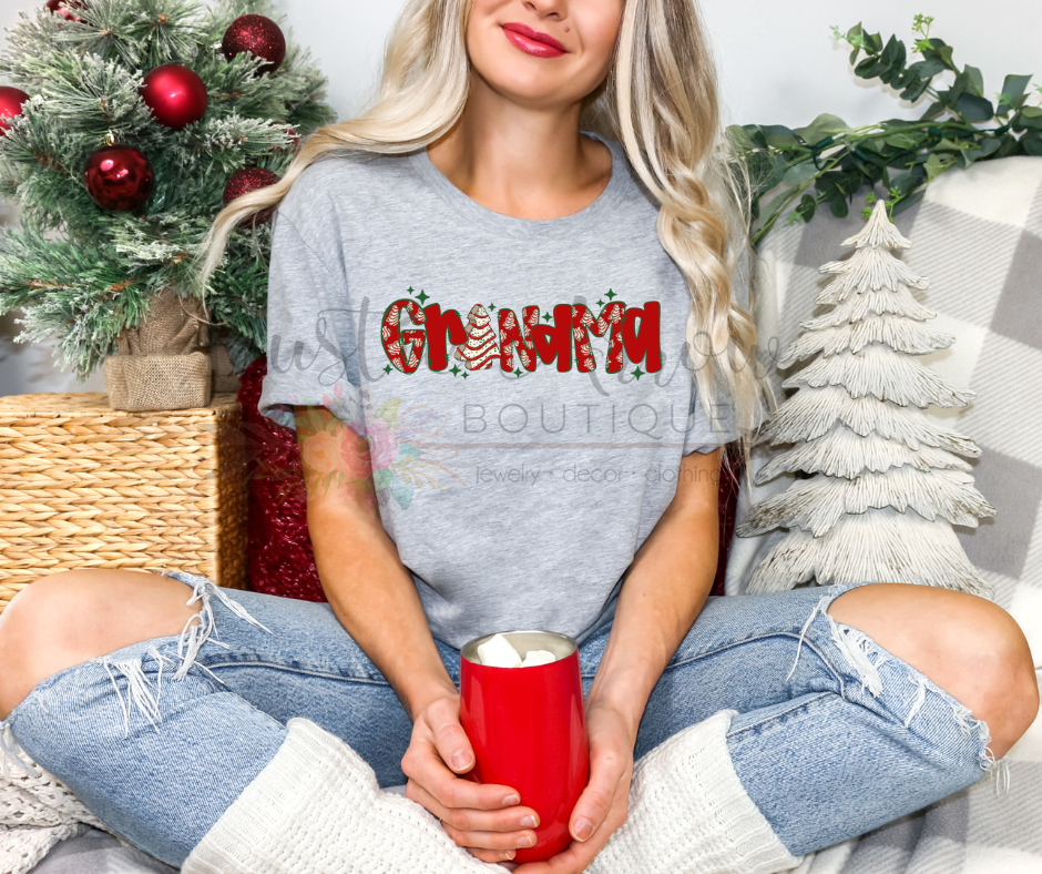 Grandma Christmas Tree Cake