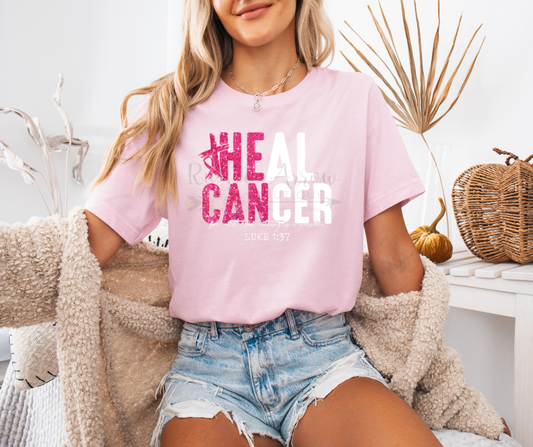 Heal Cancer Pink Glitter