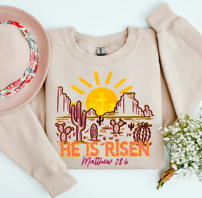 He is Risen Desert Scene