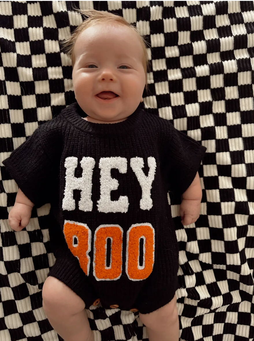 Sweater Romper, Hey Boo