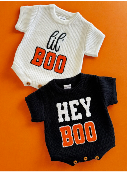 Sweater Romper, Hey Boo
