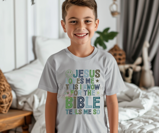 Jesus Loves Me So-Green and Blue