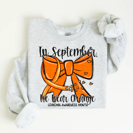 In September we wear Orange Coquette Bow