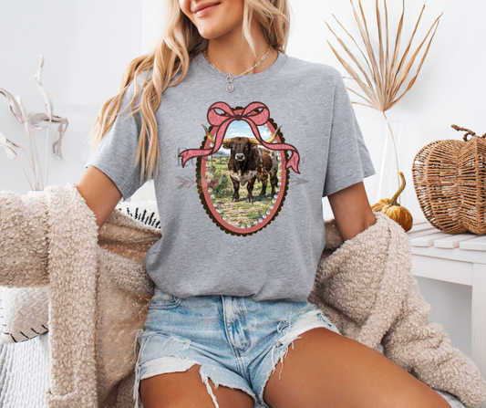 Longhorn with Pink Bow