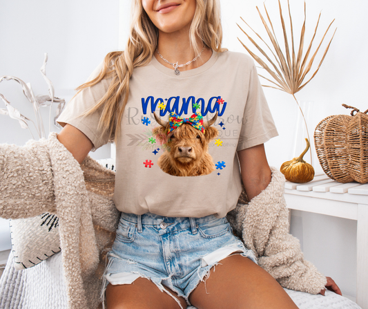 Mama Autism Highland Cow