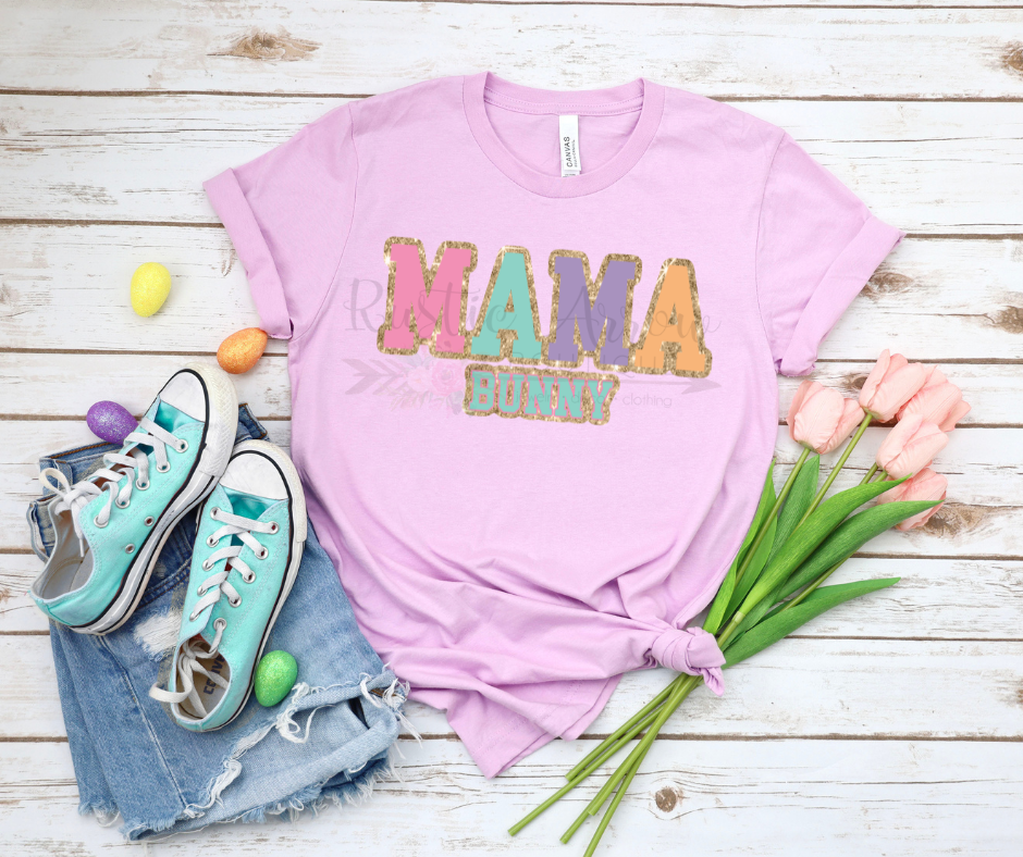 Mama Bunny Glitter Pastel