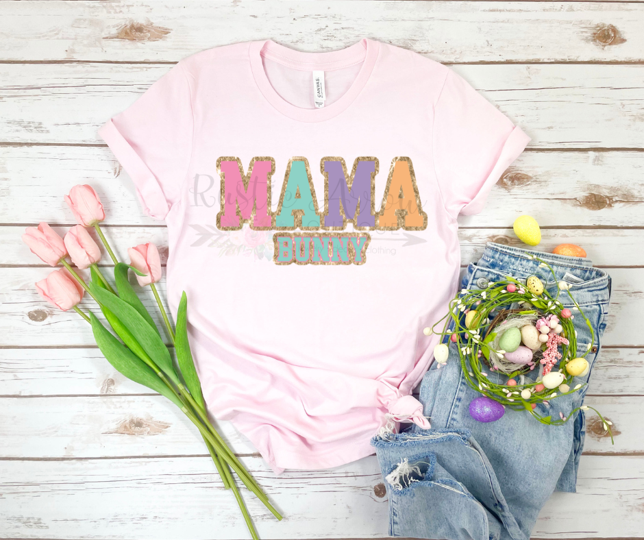 Mama Bunny Glitter Pastel