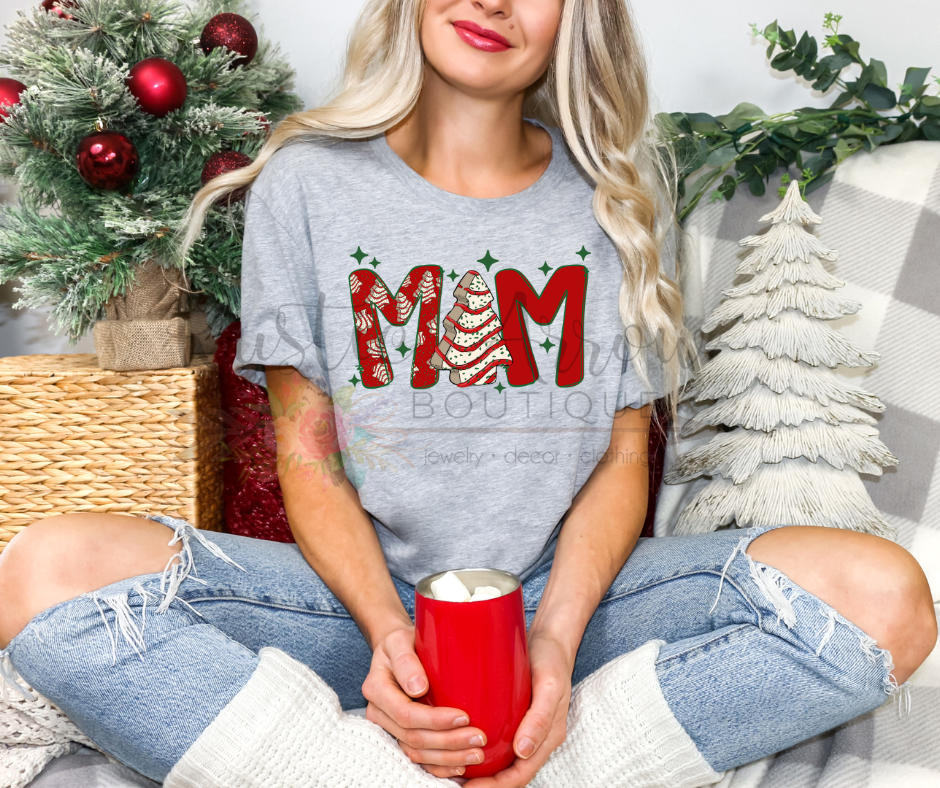 Mom Christmas Tree Cake