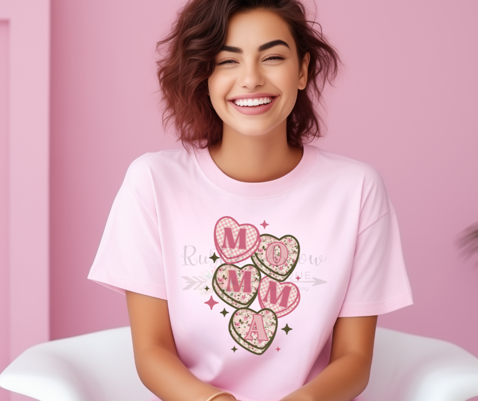 Momma Floral Candy Hearts