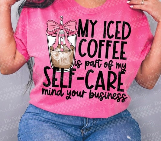 My iced coffee is part of my self care