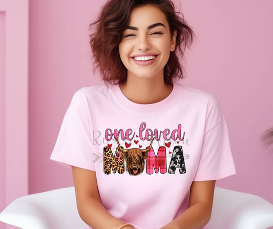 One Loved Mama Valentines Cow