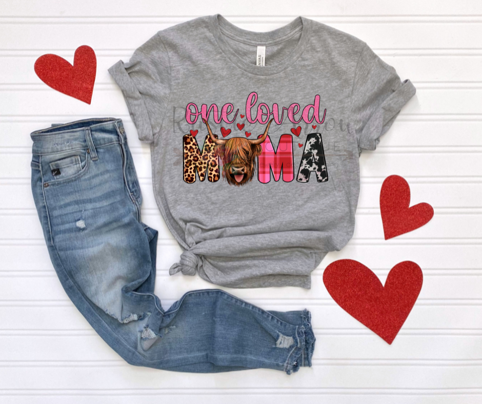 One Loved Mama Valentines Cow