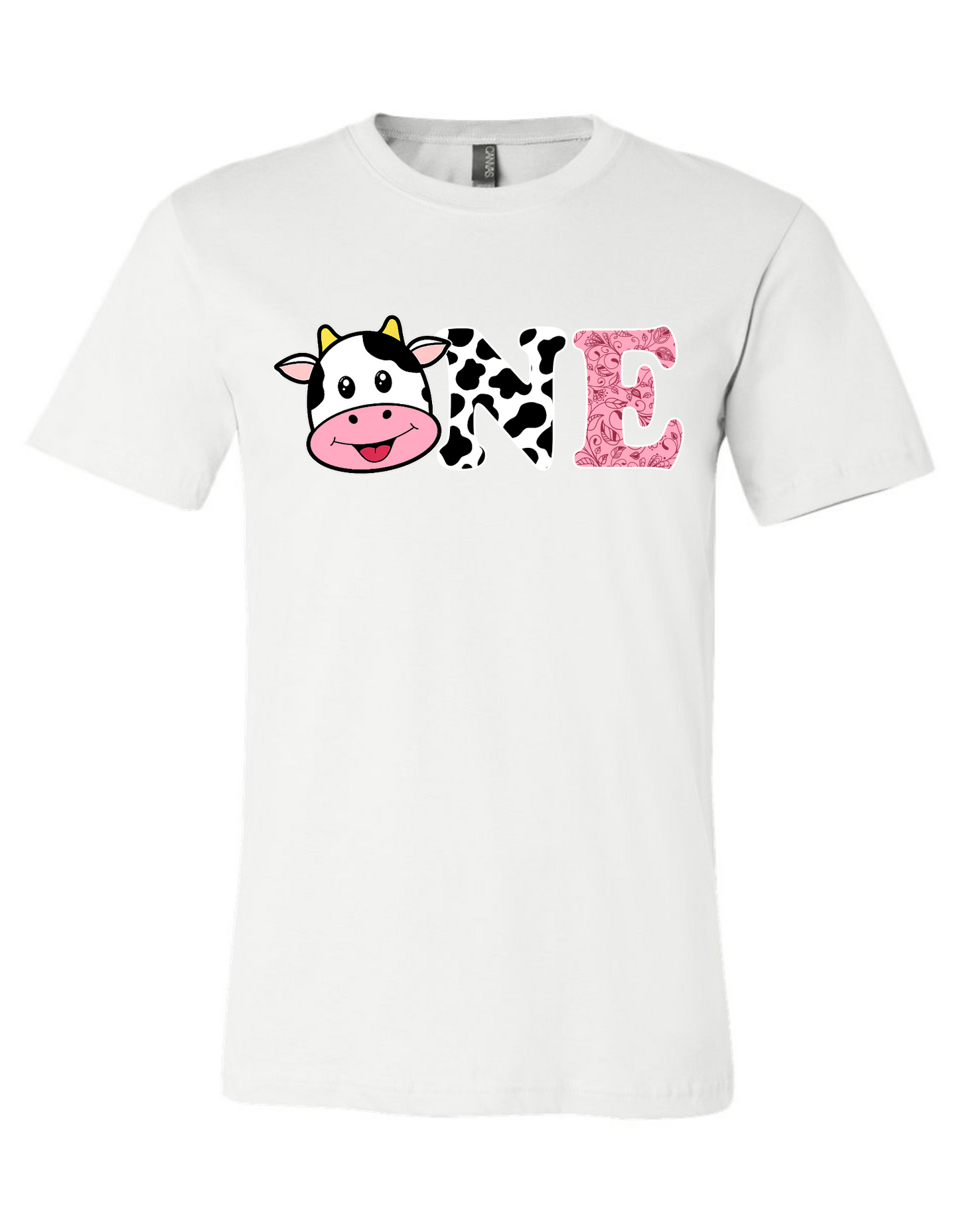 One Birthday Girl Cow Infant