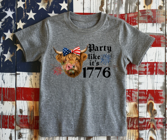 Party Like it's 1776 Highland Cow