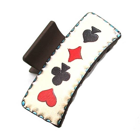 Poker Card Design Hair Claw - Symbols