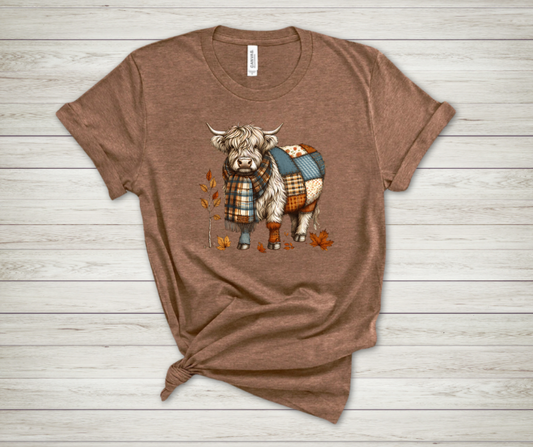 Patchwork fall cow