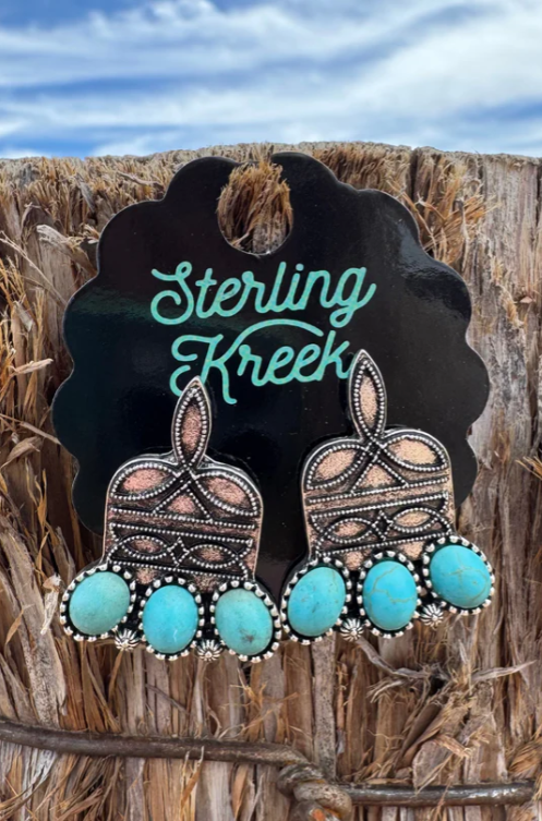 Stitched In Stone Earrings