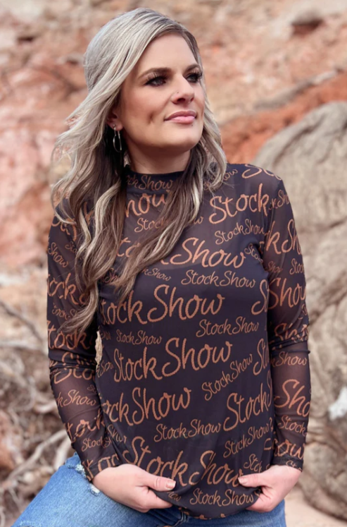 Stock Show Queen Mesh Top