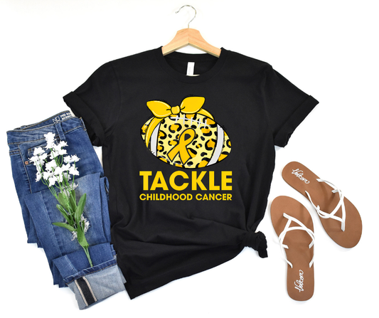Tackle Childhood Cancer Leopard Football