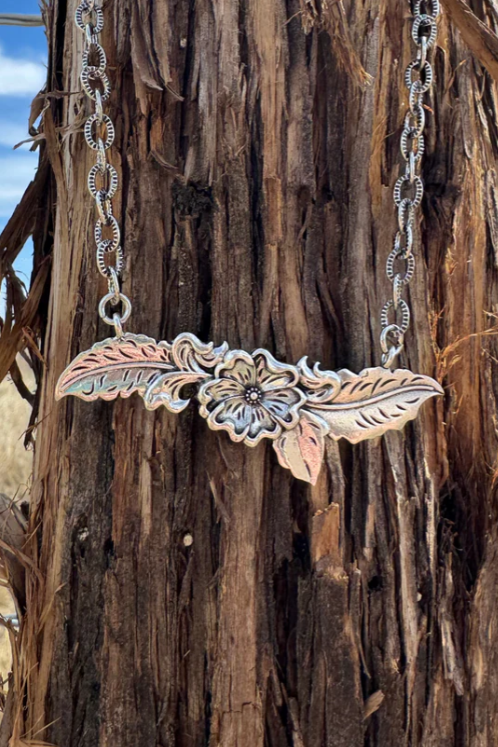 Tooled Leather Necklace