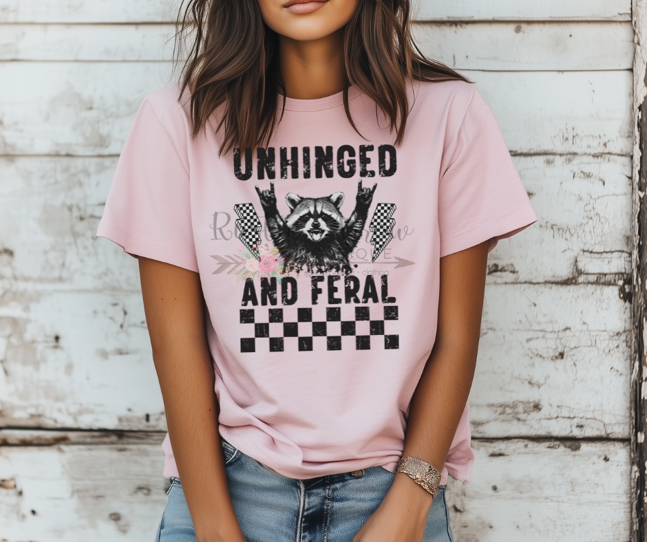 Unhinged and Feral Checkered Lightening Bolt